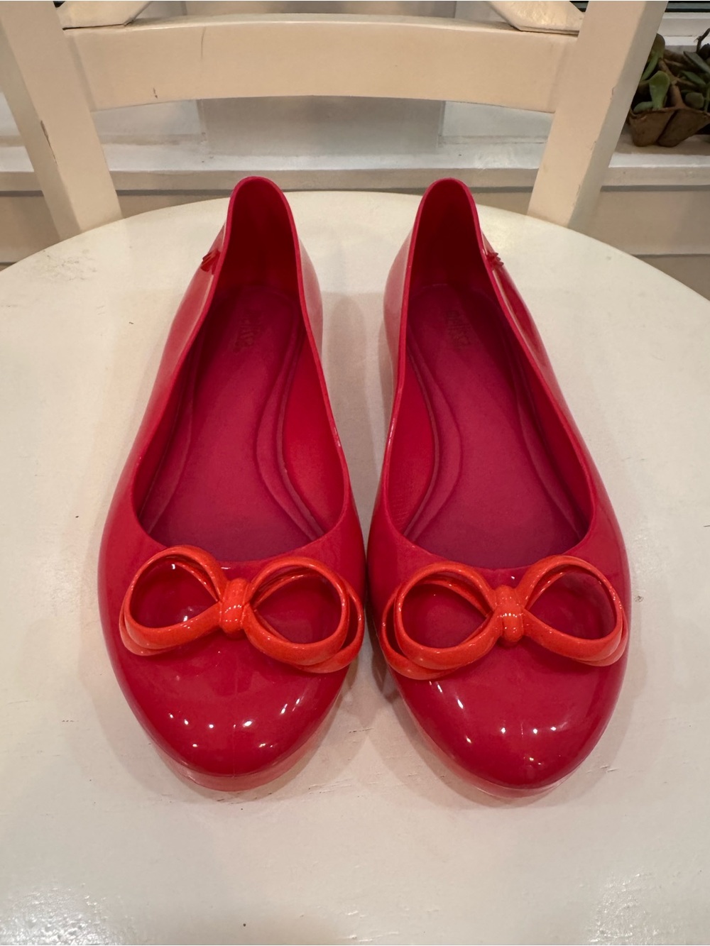 🎀 Melissa Jelly Ultragirl Bow Ballet Flats – Women’s Size 6